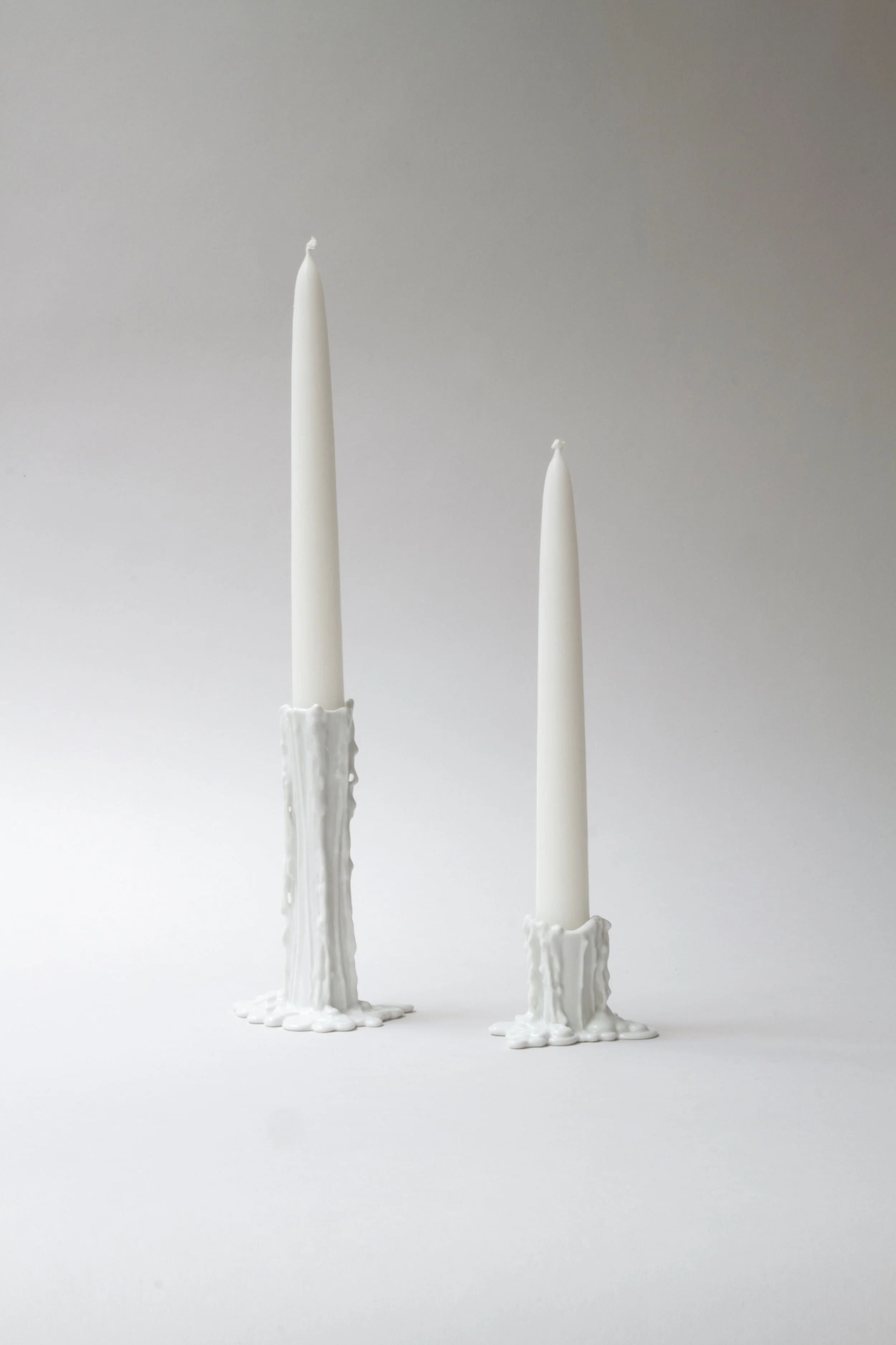 Nymphenburg Porcelain Vesuvius Candlesticks — Ted Muehling